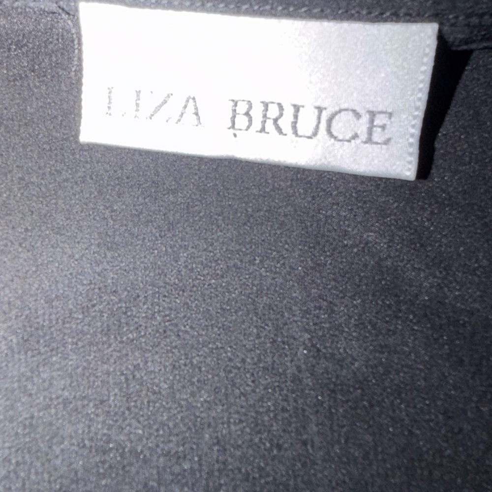 Liza Bruce / England Vintage Black Mini Wrap Skirt Swim Skirt Size L Silk Resort - Picture 2 of 6